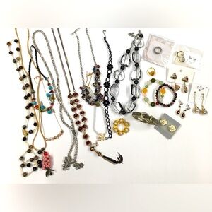 Costume Jewelry Bundle Necklaces Earrings Rings Bracelets